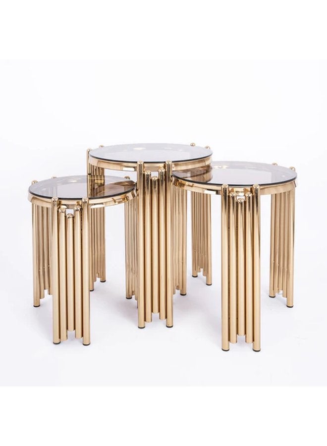 Nesting Table, Disassembly And Assembly Gold Stainless Steel
